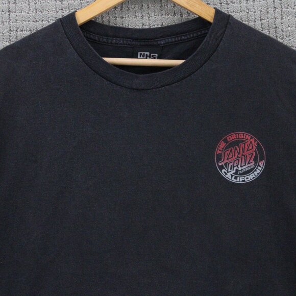 NHS X Santa Cruz Shirt Mens XL Black Short Sleeve Graphic Logo Crewneck XL Rare - Picture 6 of 10